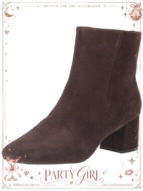Waterproof Suede Almond Toe Ankle Snow Boots Block Heel Casual